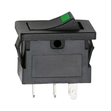 Billenő kapcsoló, 1 áramkör, 15 A - 12 V DC, OFF-ON, zöld LED-del 09027ZO GLOBIZ