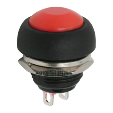 Nyomógomb, 1 áramkör, 1 A - 250 V, OFF - (ON), piros 09044PIGLOBIZ