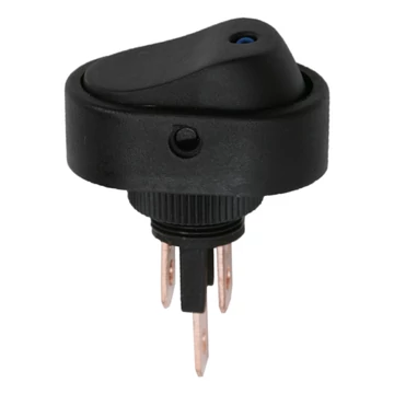 Billenőkapcsoló, 1 áramkör, 20 A - 12 V DC, OFF - ON, kék LED-del, 09047KE GLOBIZ