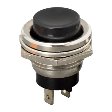 Nyomógomb, 1 áramkör, 2 A - 250 V, OFF - (ON), fekete 09065FKGLOBIZ