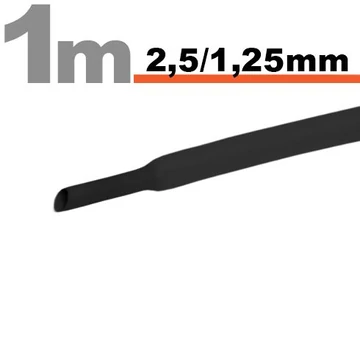 Zsugorcső 11020F FEKETE