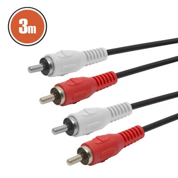 RCA kábel, 3 méter,  20127 Globiz