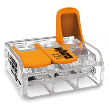 Wago 3-as oldható vezeték összekötő max. 6 mm2 221-613