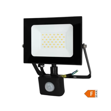 COMMEL led reflektor. 30w. 4000k. 2550lm.ip44. mozgásérzékelővel. fekete                                      