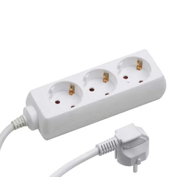 Anco 3-as hálózati elosztó 5m H05VV-F 3x1,5 mm2 fehér 321155