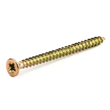 Süllyesztett fejű forgácslapcsavar, tövigmenetes, PZ, sárgára passz., 4,5x60
