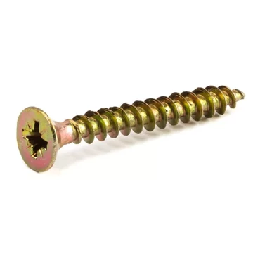 Süllyesztett fejű forgácslapcsavar, tövigmenetes, PZ, sárgára passz., 3,5x40