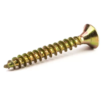 Süllyesztett fejű forgácslapcsavar, tövigmenetes, PZ, sárgára passz., 4,5x40