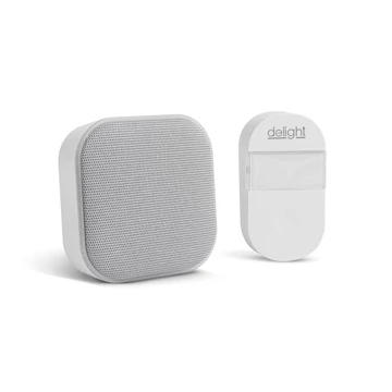 2 az 1-ben vezetéknélküli csengő és éjjelifény - Kinetic - fehér Delight 55346WH