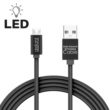 Adatkábel – MicroUSB 55442M-BK Delight