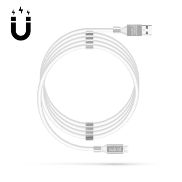 Mágneses adatkábel - MicroUSB - 2A – fehér 55446M-WH Delight