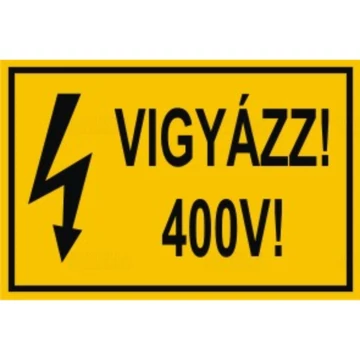 Öntapadó matrica 60x100mm VIGYÁZZ 400V !