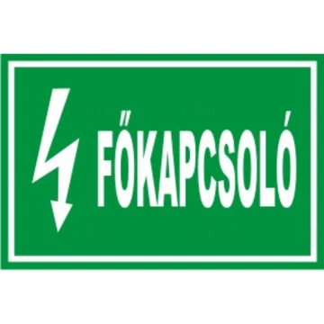 Öntapadó matrica 60x100mm FŐKAPCSOLÓ