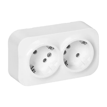 2x2P+F csatlakozóaljzat fehér FK IP20 OR-OE-7206(GS)/W