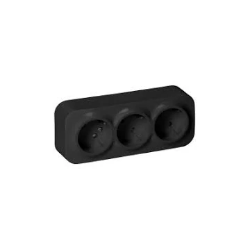 3x2P+F csatlakozóaljzat fekete FK IP20 OR-OE-7209(GS)/B