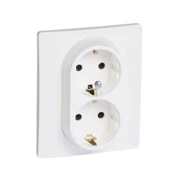 Legrand Niloé 2x2P+F dupla csatlakozóaljzat dugalj süllyesztett fehér 764534
