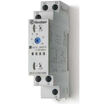Időrelé univerzális, multifunkciós 12-240V/AC/DC 0,1s-20h 1W Finder 80010240