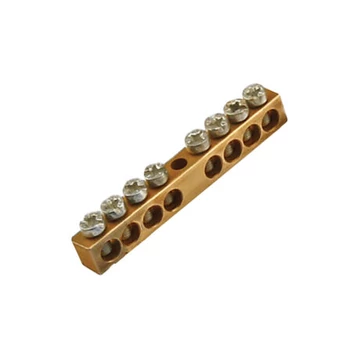 Csavaros sín, réz gyűjtősín, földelősín 8P 60mm ANCO 82058