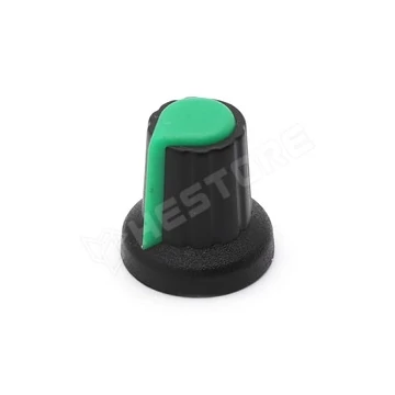 Forgatógomb, 6mm, zöld AS-KNOB-G