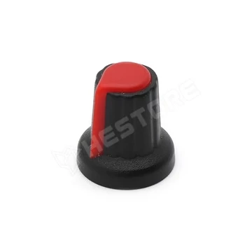Forgatógomb, 6mm, piros AS-KNOB-R