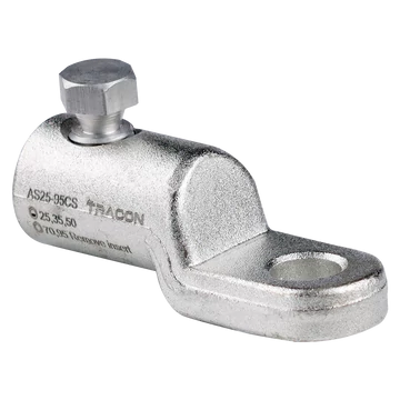 Szakadófejes csavaros alumínium szemes csősaru AS25-95CS16