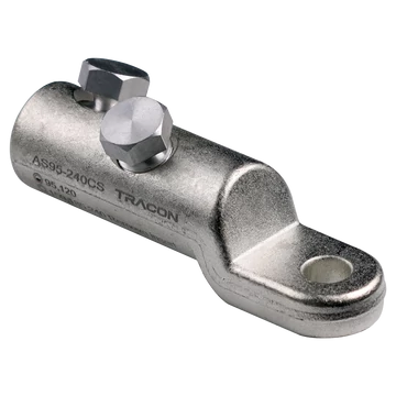 Szakadófejes csavaros alumínium szemes csősaru AS95-240CS