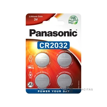 Panasonic CR2032 3V lítium gombelem 4db/csomag                                                                