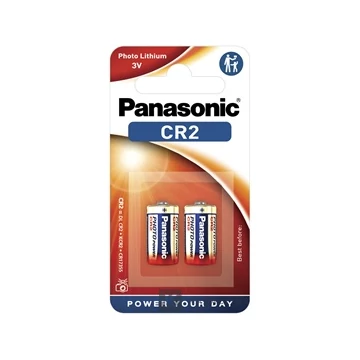Panasonic CR2 3V lítium fotóelem 2db/csomag CR2L-2BP; az ár 1db -ra értendő                                   