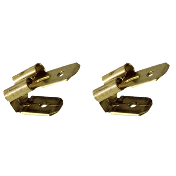 Szigeteletlen rátolható csatlakozó csap+hüvely, sárgaréz CSEL