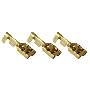 Csúszósaru csatlakozó hüvely, biztosítós, sárgaréz CSH6-B