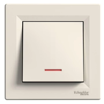 ASFORA Egypólusú nyomó, jelzőfényes, rugós bekötés, bézs EPH1600123