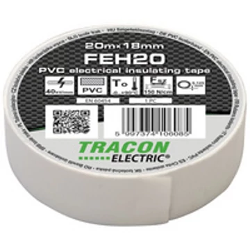 Tracon szigetelőszalag fehér FEH20