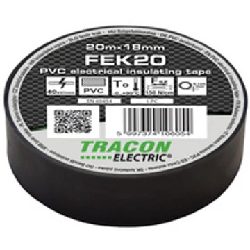 Tracon szigetelőszalag fekete FEK20