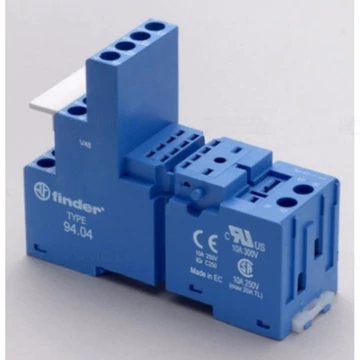 FINDER 94.04 reléfoglalat, 14 pólus, csavaros, 4co sínre pattintható