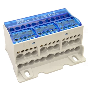 Fővezetéki leágazó sorkapocs nyitható fedéllel FLSO35-4P Tracon