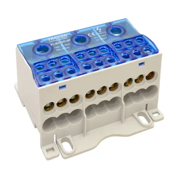 Fővezetéki leágazó sorkapocs nyitható fedéllel FLSO50-3P Tracon