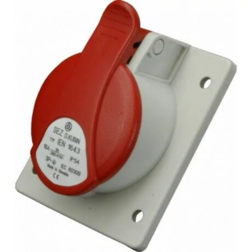 Beépíthető ipari csatlakozóaljzat dugalj 400V 5P 16A IP54 SEZ IEN 1653 DAFB-164