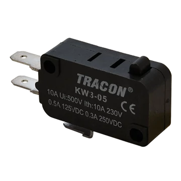 Helyzetkapcsoló, mikro, ütközős 1×CO 10A/230VAC, 0,3A/250VDC, 4,8x0,5 mm, IP00 KW3-05