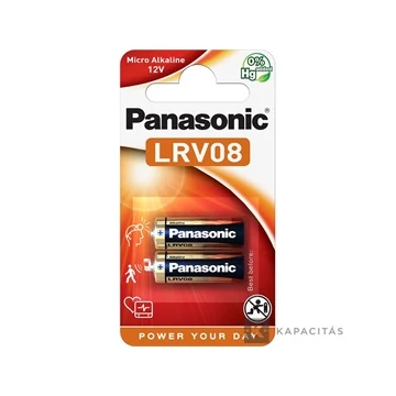 Panasonic LRV08L/2BP LRV08 12V alkáli elem 2 db/csomag; az ár 1db -ra értendő                                 