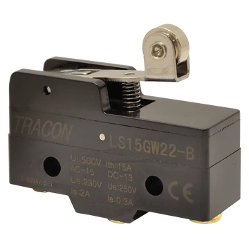Helyzetkapcsoló, rugószáras-görgős 1xCO, 2A/230V AC-15, 0,3A/250V DC-13, 19mm, IP00 LS15GW22-B