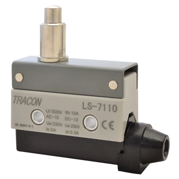 Helyzetkapcsoló, kúpos, ütközős 1xCO, 2A/230V AC-15, 0,3A/250V DC-13, 22mm, IP40 LS7110