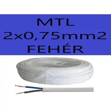 MTL 2x0,75mm2  FEHÉR  H03VVH2-F