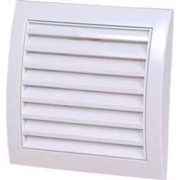 Ventilátor szellőzőrács hálóval fehér színben, 100mm átmérő, ND10