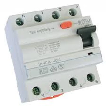 OMU SYSTEM omr10 4 pólusú 40A 0,03A fi relé "AC" típus 10kA omr104040003 