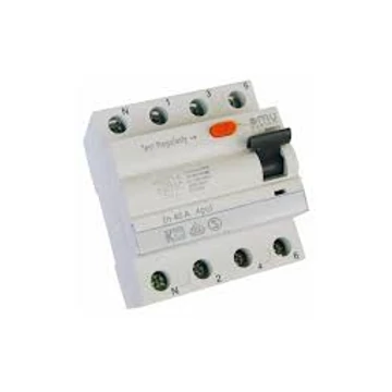 OMU SYSTEM OMR10 "A" típus 4 pólusú 63A 0,03A fi relé A típus 10kA omr104a63003 