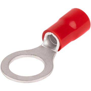 Szigetelt szemes saru, ónozott elektrolitréz, piros 10mm2, M10, (d1=4,7mm, d2=10,5mm),PVC PSZ10-10