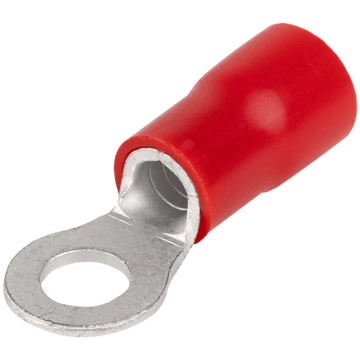 Szigetelt szemes saru, ónozott elektrolitréz, piros 10mm2, M5, (d1=4,5mm, d2=5,3mm),PVC PSZ10-5