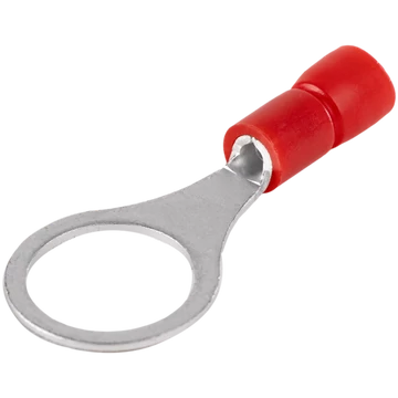 Szigetelt szemes saru, ónozott elektrolitréz, piros 1,5mm2, M10, (d1=1,7mm, d2=10,5mm), PVC PSZ10