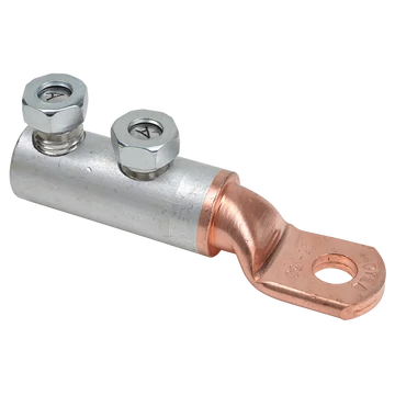 Szakadófejes csavaros réz-alumínium szemes csősaru 95-150mm2,2×M12 RA95-150CS12