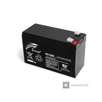 Ritar RT1280-F1 12V 8Ah zárt ólomakkumulátor                                                                  